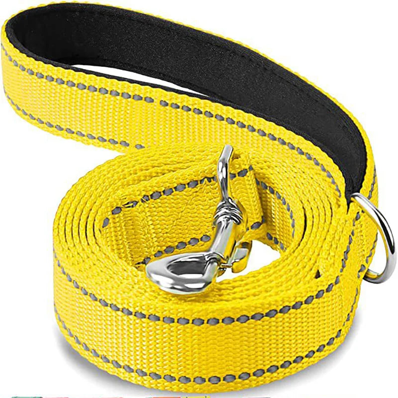 Laisse chien jaune