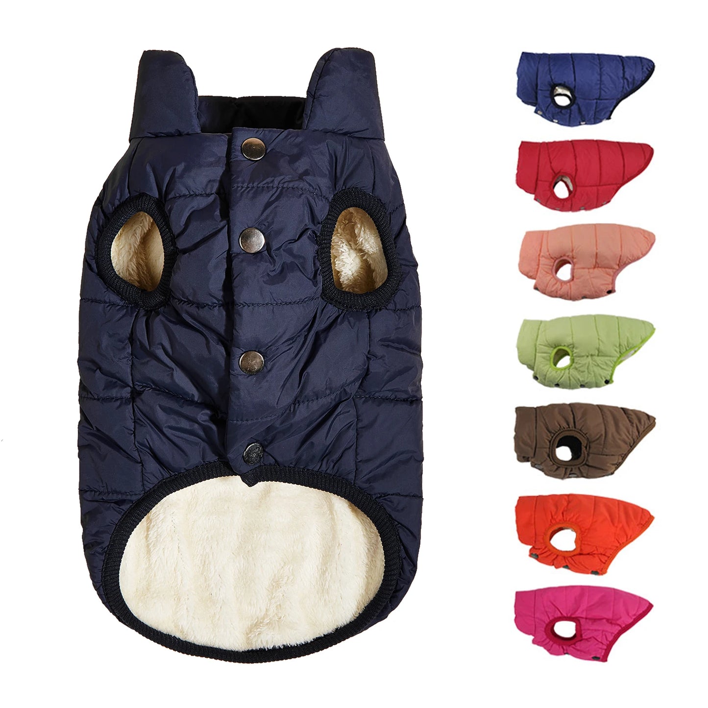Manteau chien différente couleur